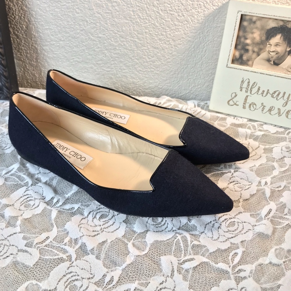 JIMMY CHOO Flats, Blue/Navy, Women’s size 7.5